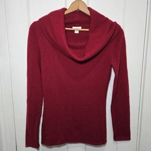 Sundance‎ Women's Cashmere Cowl Neck Red Sweater Size XS Romantic Old Money